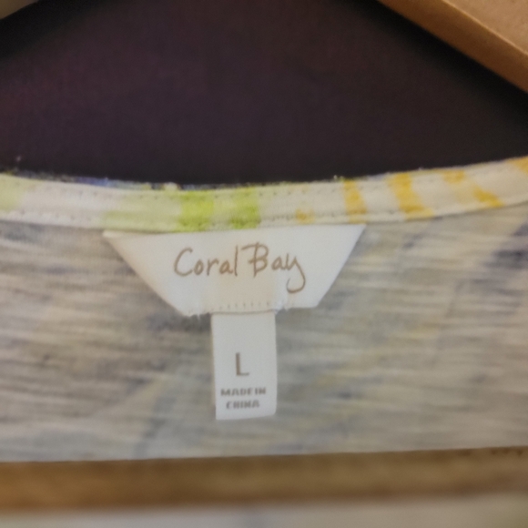 Coral Bay Multicolor Tie-Front Blouse - Picture 2 of 4